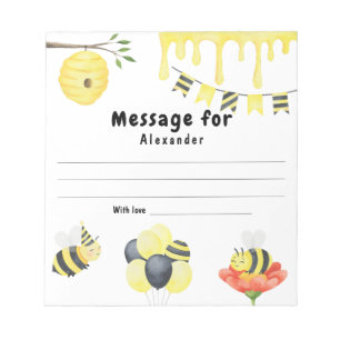 Bee Day Time Capsule Message Notepad