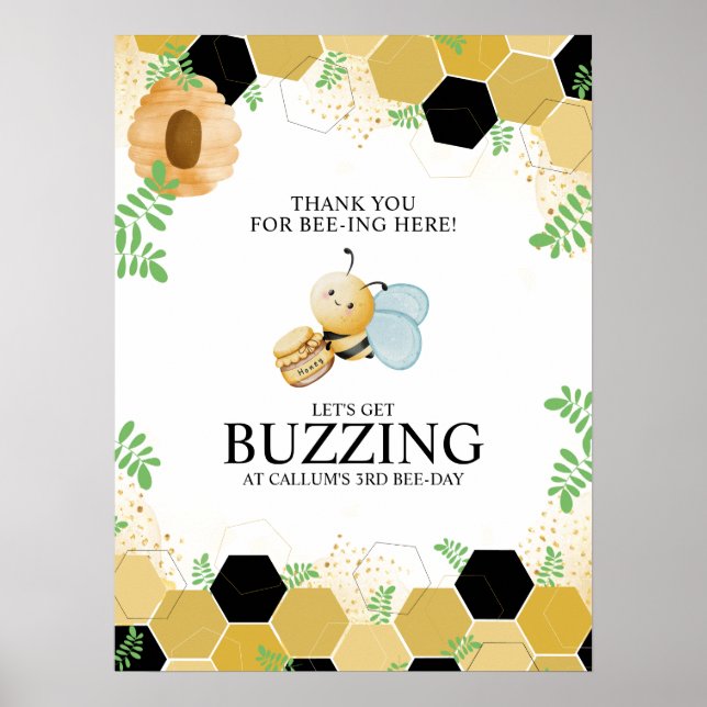 Bee-Day Welcome Poster (Front)