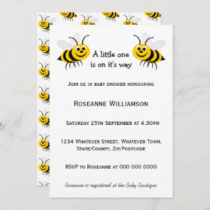 Bee Design Baby Shower Invitation