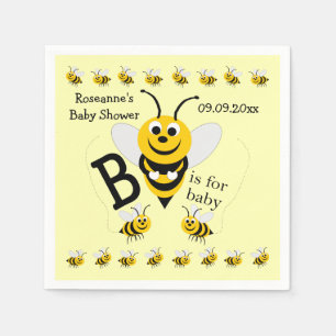 Bee Design Baby Shower Napkin