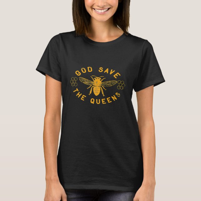Bee  Design God Save The Queen T-Shirt (Front)
