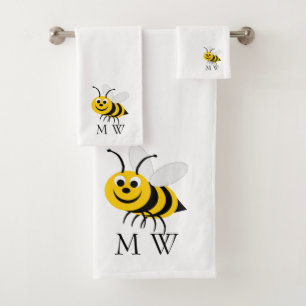 Bee Design Monogrammed Bath Towel Set