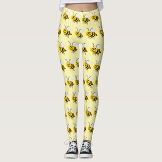 Bee Design You Choose Background Colour Leggings