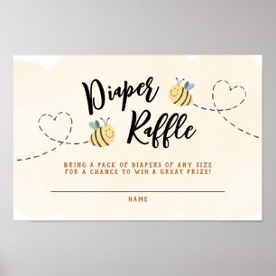 Bee Diaper Raffle Poster