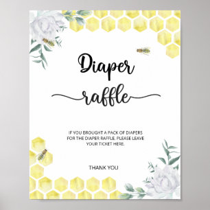 Bee diaper raffle  poster