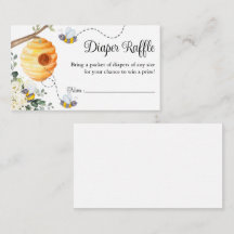 Bee Diaper Raffle Ticket Baby Shower