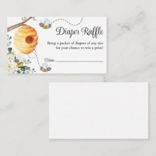 Bee Diaper Raffle Ticket Baby Shower Enclosure Card