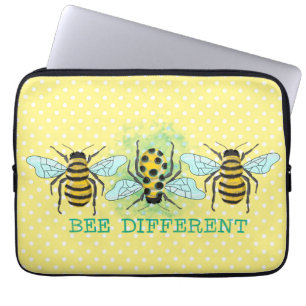 Bee Different Bumble Bee Trio Laptop Sleeve