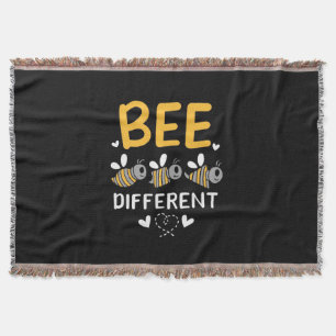 Bee Different Throw Blanket
