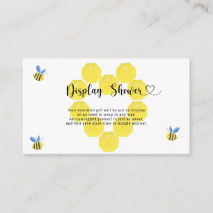 Bee Display Baby Shower insert card