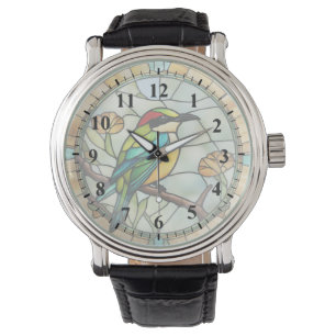 Bee eater Bird Faux Stained Glass Colourful Bird Watch