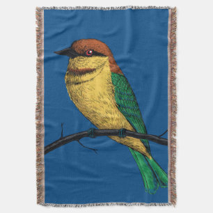 Bee eater throw blanket