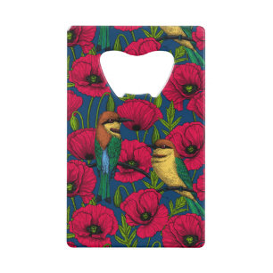Bee eaters and poppies