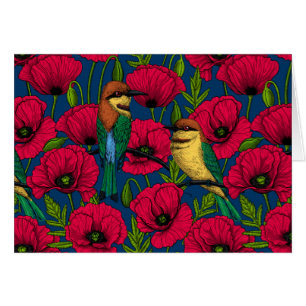 Bee eaters and poppies