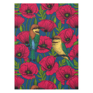 Bee eaters and poppies tablecloth