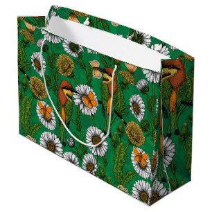 Bee eaters on a spring meadow large gift bag
