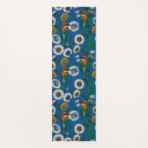 Bee eaters on blue yoga mat