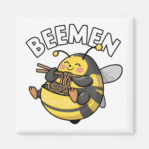 Bee Eating Ramen = BEEMEN Magnet
