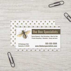 Bee Extractor Keeper business card
