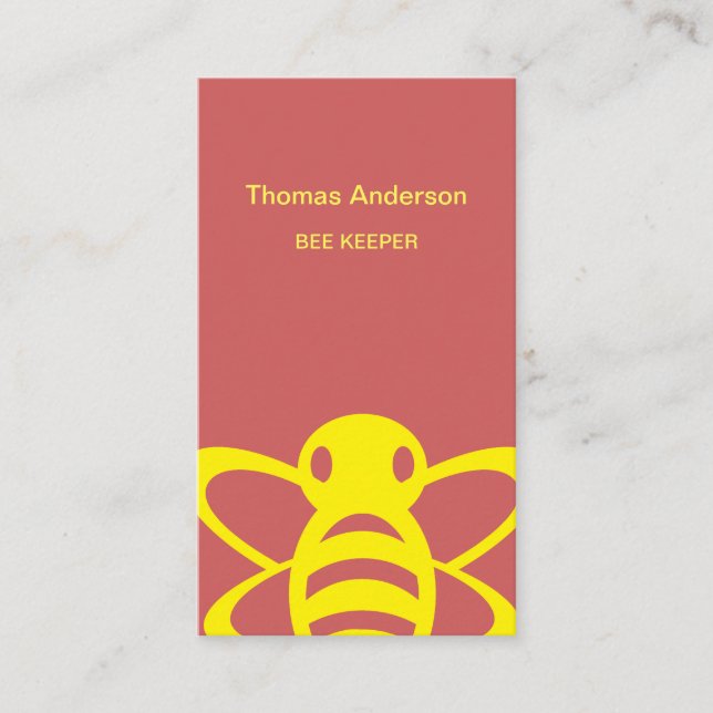 Bee Farm Bee Keeper Business Card (Front)