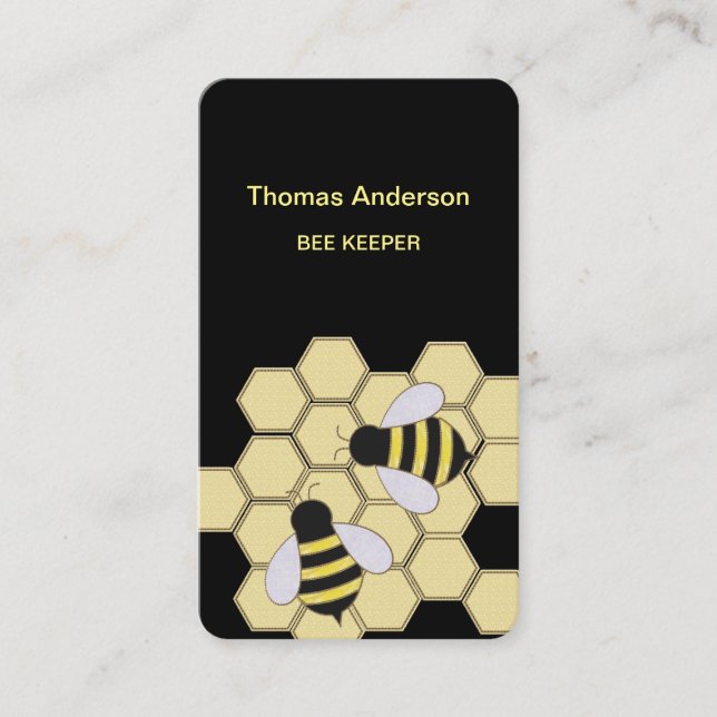 Bee Farm Bee Keeper Business Card (Front)