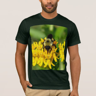 Bee Feasting on Butterfly Weed Wildflowers T-Shirt