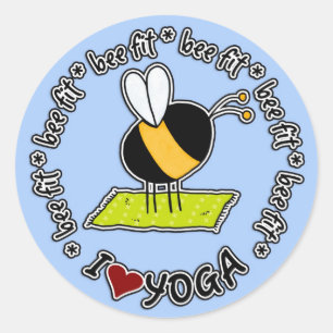 bee fit - yoga sticker