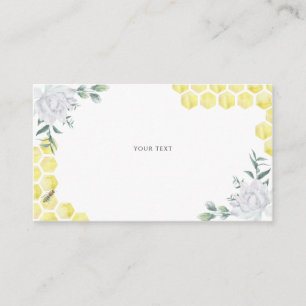 Bee floral - Custom Text Enclosure Card