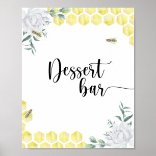 Bee floral - Dessert bar poster