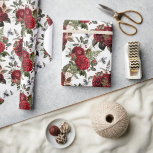 Bee Floral Elegant Gift Wrapping Paper