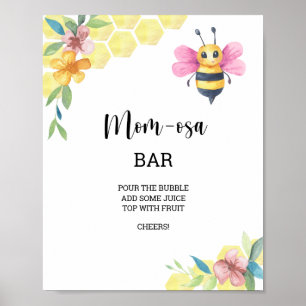 Bee floral \ Mum-osa bar Poster