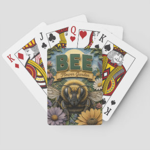 Bee Flower Garden POPCUT Playing Cards