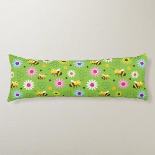 Bee & Flowers Body Cushion