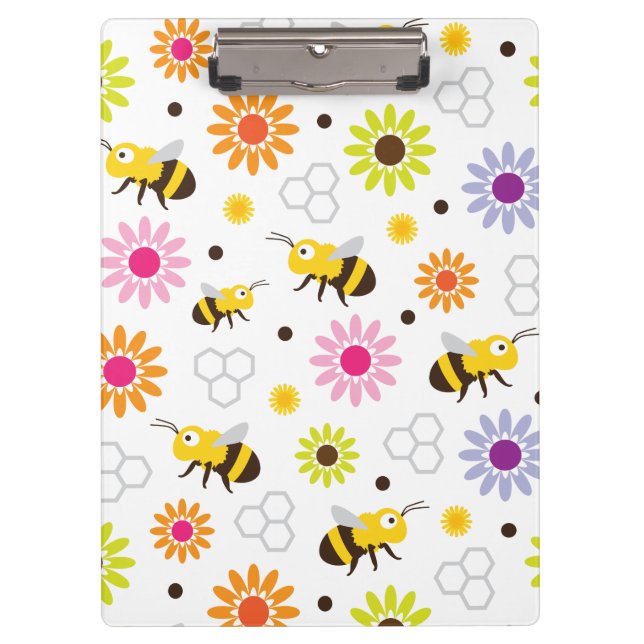 Bee & Flowers Clipboard (Front)