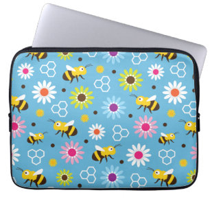 Bee & Flowers Laptop Sleeve