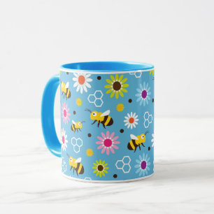 Bee & Flowers Mug