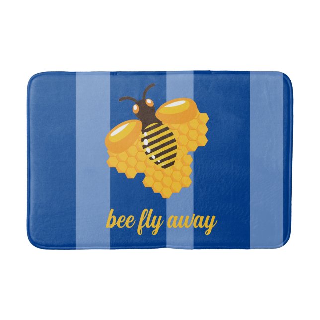 bee fly away bath mat (Front)