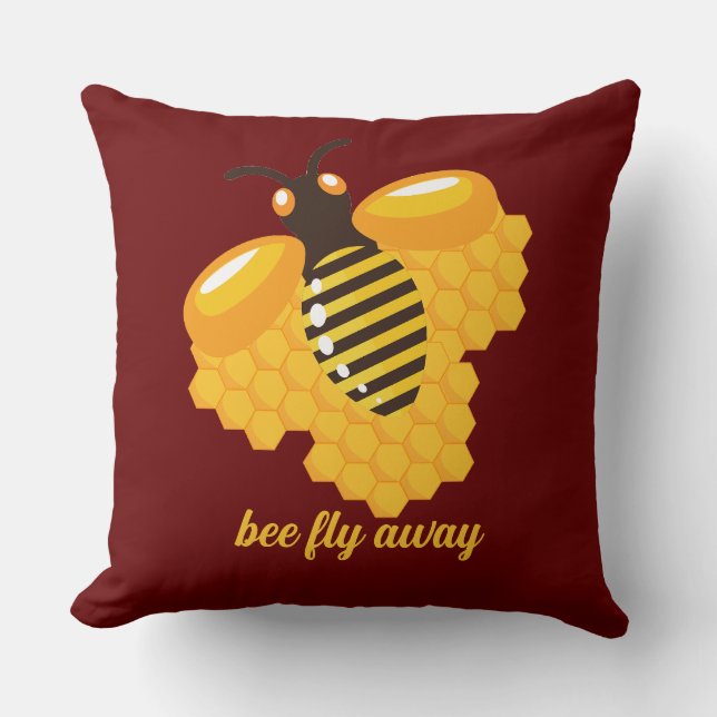 bee fly away cushion (Front)