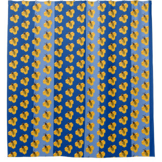 bee fly away shower curtain