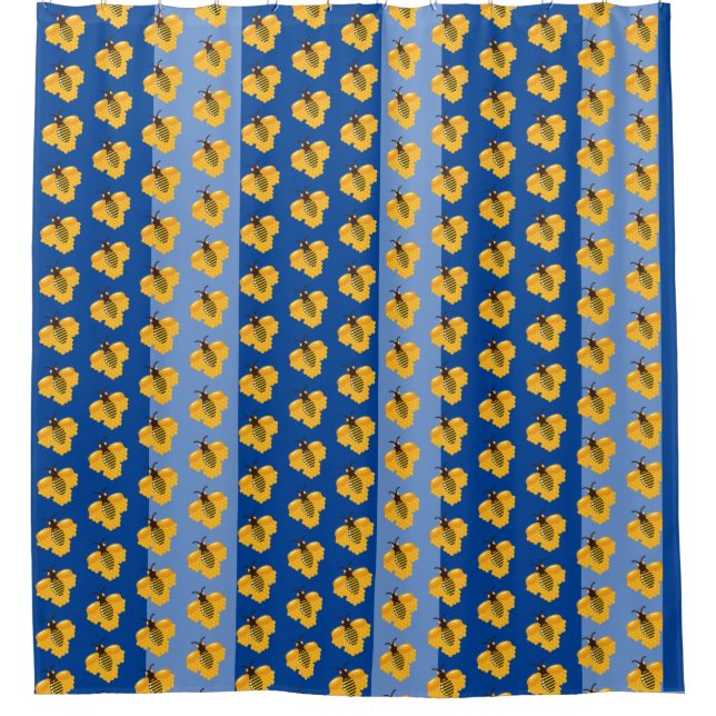 bee fly away shower curtain (Front)