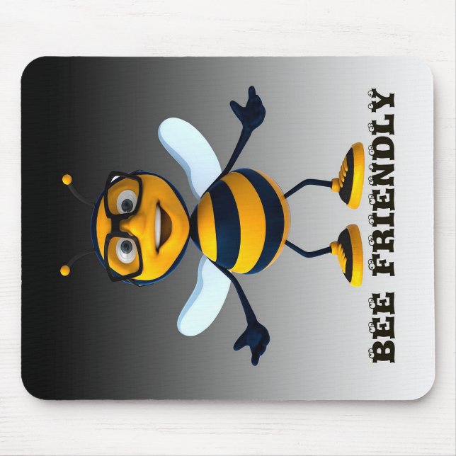 Bee Friendly Bee Gifts ,I Love Bee,Beekeeping Gift Mouse Mat (Front)