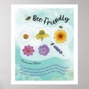 Bee friendly - Harmonious Nature Poster