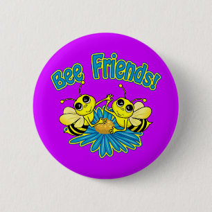 Bee Friends 6 Cm Round Badge