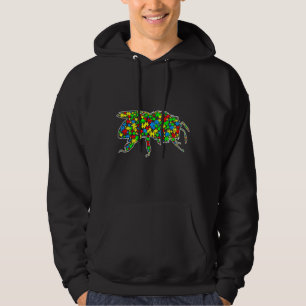 Bee Funny Puzzle Animals Autism Awareness Hoodie