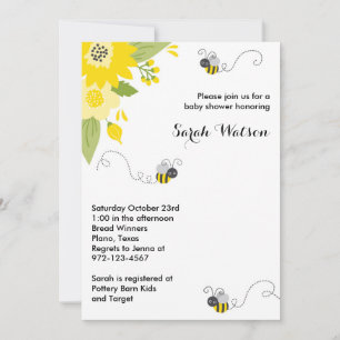 Bee Garden Baby Shower Invitations