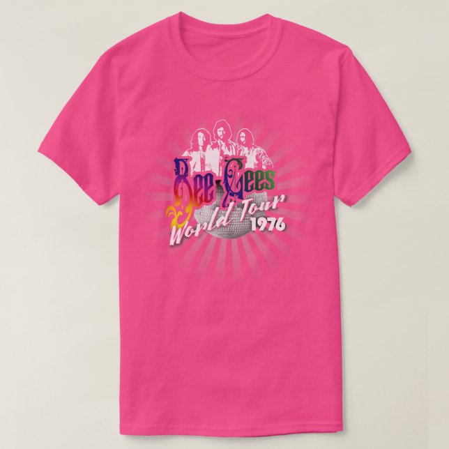 Bee Gees World Tour 1976 T-Shirt (Design Front)