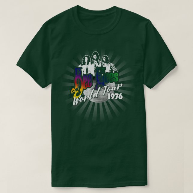 Bee Gees World Tour 1976 T-Shirt (Design Front)