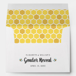 Bee Gender Reveal Baby Shower Envelope