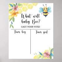 Bee Gender reveal Boy or Girl chart