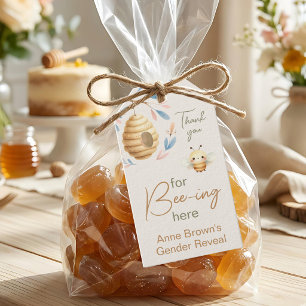 Bee Gender Reveal Thank You Gift Tags